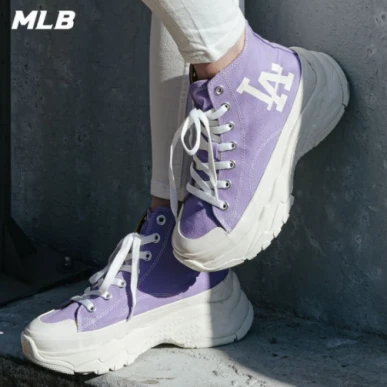 Giày MLB Chunky High LA Dodgers Purple 32SHU1111-07V