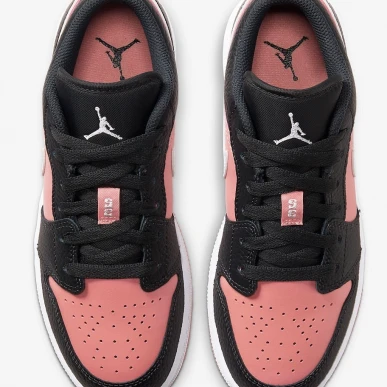 Giày Jordan 1 Low Black Pink Quartz (GS) 554723-016