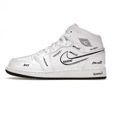 Giày Jordan 1 Mid Schematic Sneaker School  DQ1864-100
