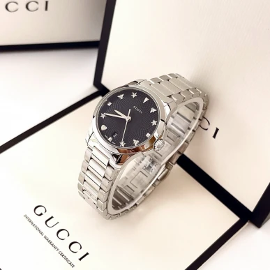 Đồng Hồ Gucci G Timeless Blk Dial Silver Watch