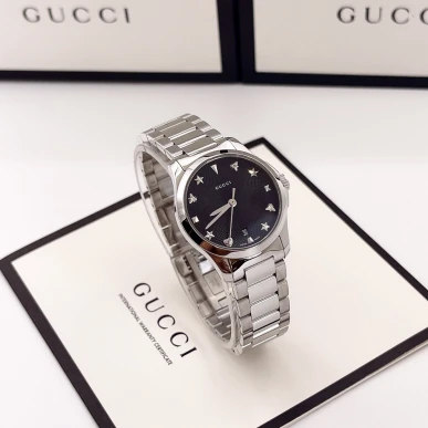 Đồng Hồ Gucci G Timeless Blk Dial Silver Watch