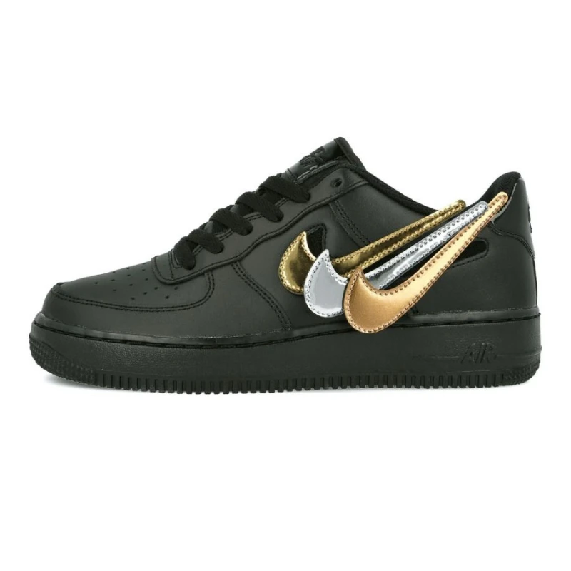 Giày nữ Nike Air Force 1 LV8 3 GS ‘Removable Swoosh – Black’ AR7446-001