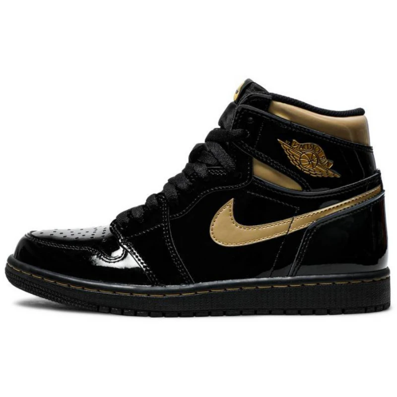 Giày Jordan 1 Retro High Black Metallic Gold 555088-032