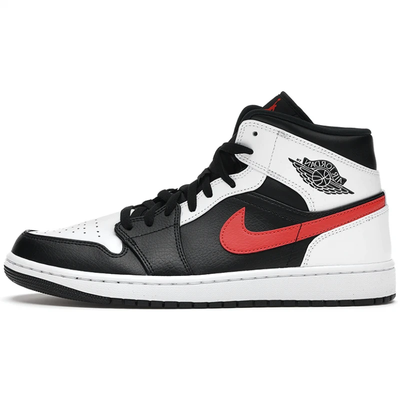 Giày Jordan 1 Mid Black Chile Red White 554724-075