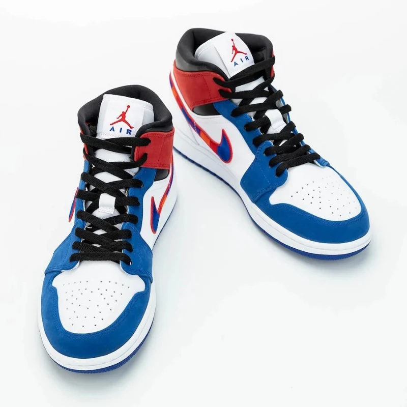 Jordan 1 Mid Multi-Color Swoosh 852542-146